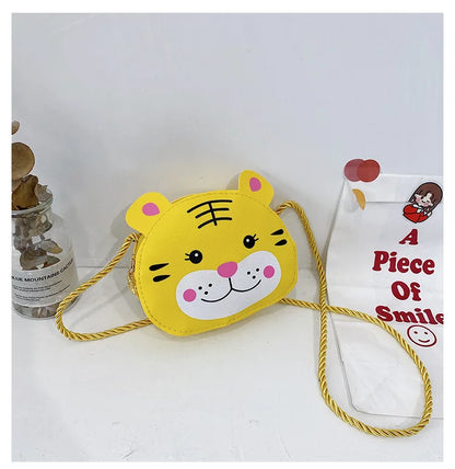 2022 Kids Baby Girls Boys PU Messenger Bag Cartoon Animal Bag Cute Rabbit Snap Shoulder Bag Children's Coin Purse 2