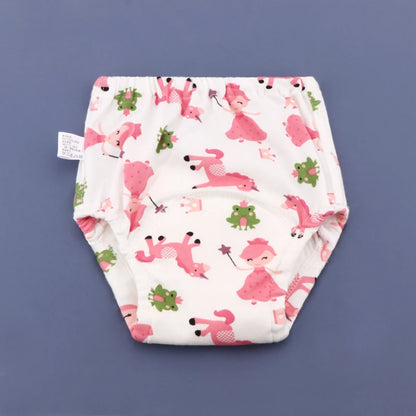 Reusable Waterproof Baby Training Pants - Soft Cotton for Gentle Potty Training Pink Princess