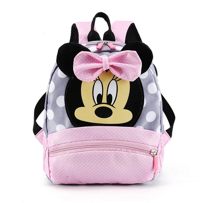 5 Style Disney Cartoon Backpack For Baby Boys Girls Minnie Mickey Mouse Children Lovely Schoolbag Kindergarten Kids Toys 2