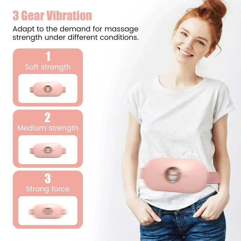 Portable Menstrual Heating Pad & Massager | 3-Second Fast Heating Belt for Period Pain Relief