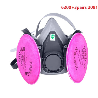 Dust Mask 6200 with P100 Anti-Particle Filter | Industrial Dustproof PM2.5 Mask 6200-2091-6