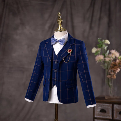 Flower Boys Wedding Suit - Children's Formal Blazer Set for Birthday Photos, School Graduation, and Performances