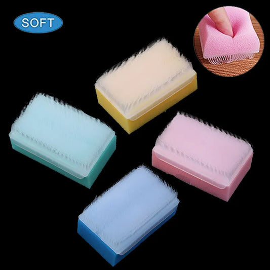 5pcs Children Sensory Brush Baby Bath Sponge Brush Surgical Hand New Denture Cleaning Brush Sterile Sponge Scrub Bristle Brushes