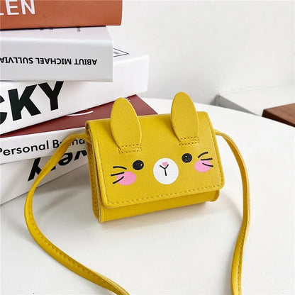 Hot Sale Cute Cartoon Cat Kids Backpack Messenger Bag Coin Purses Handbags Boy Girls Mini Shoulder Bag for School Baby Backpack Yellow