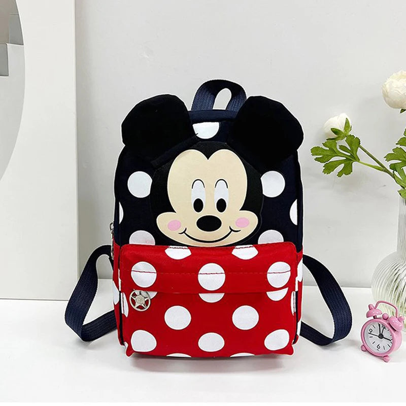 Disney Minnie Mickey Mouse Backpack Children Lovely Schoolbag Cartoon Backpack For Boys Girls Kindergarten Schoolbag Kids Gift B