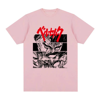 Anime Japanese Vintage T-shirt Cotton Men T shirt New Tee Tshirt Womens Tops Pink