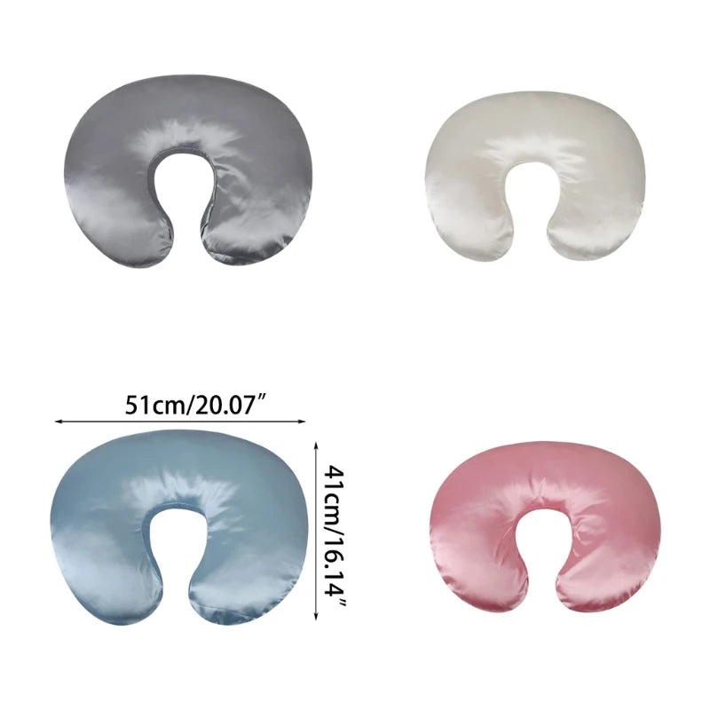 Baby Nursing Pillow Cover Breathable Nursing Mom Breastfeeding Pillow Cover Removable U-Shape Nursing Pillow Slipcover 1560