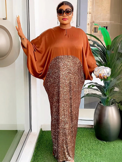 Plus Size Long Dresses For Women African Traditional Party Evening Gowns Dubai Luxury Abaya 2024 Africa Clothing Loose Boubou