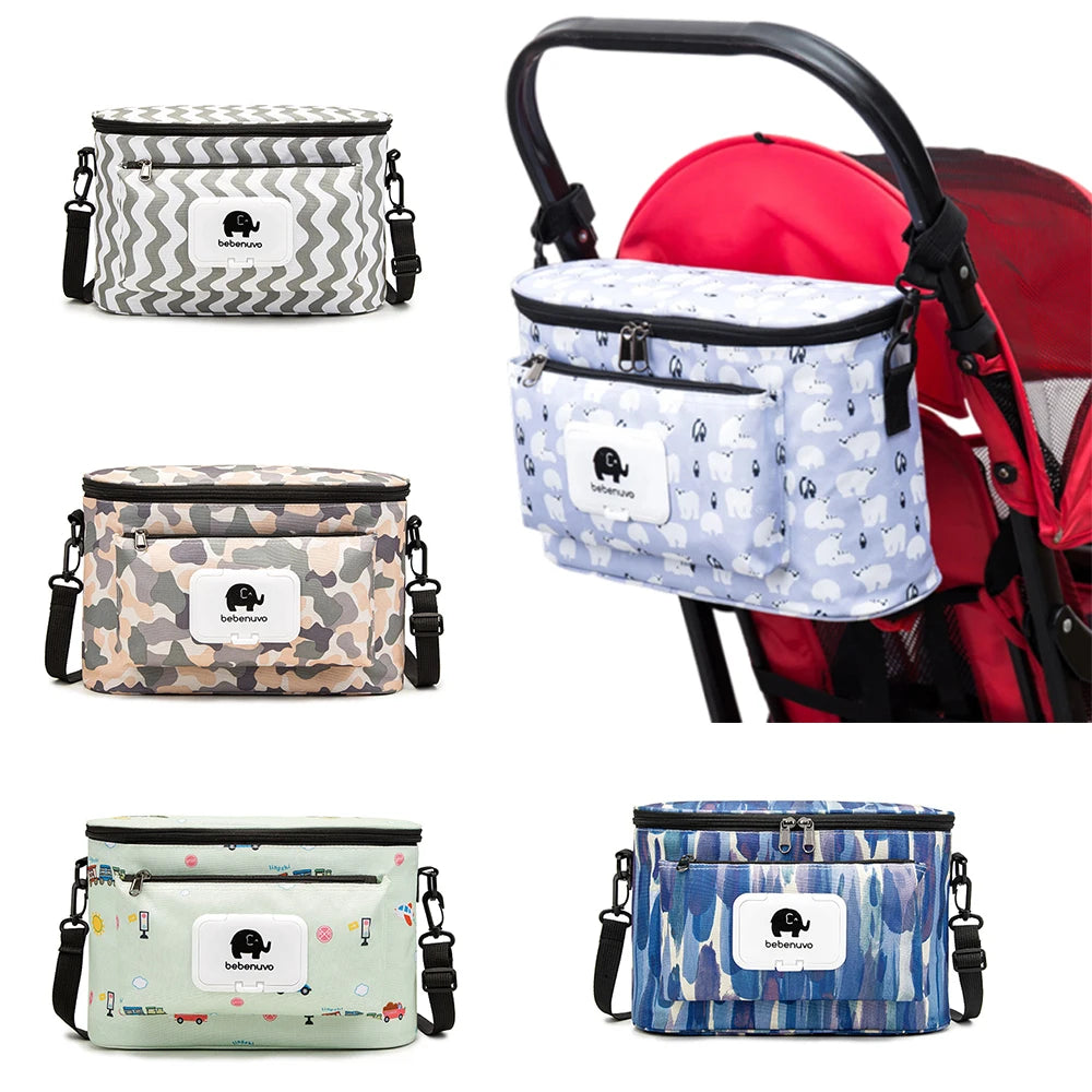 Diaper bag Cartoon Baby Stroller Bag Organizer Bag Nappy Diaper Bags Carriage Buggy Pram Cart Basket Hook Stroller Accessories