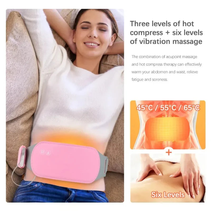 KEMOKO Menstrual Heating and Massager Belt – Portable Abdominal Relief for Dysmenorrhea, Uterus Cold & Period Pain