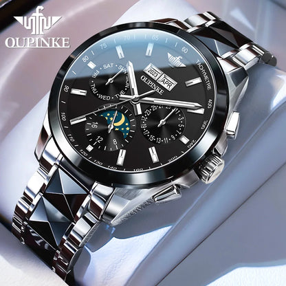 OUPINKE Luxury Automatic Watch for Men - High-quality Waterproof Mechanical Wristwatch