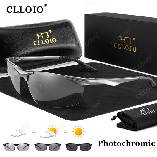 CLLOIO Polarized Photochromic Sunglasses for Men - Anti-Glare UV400 Driving & Fishing Glasses