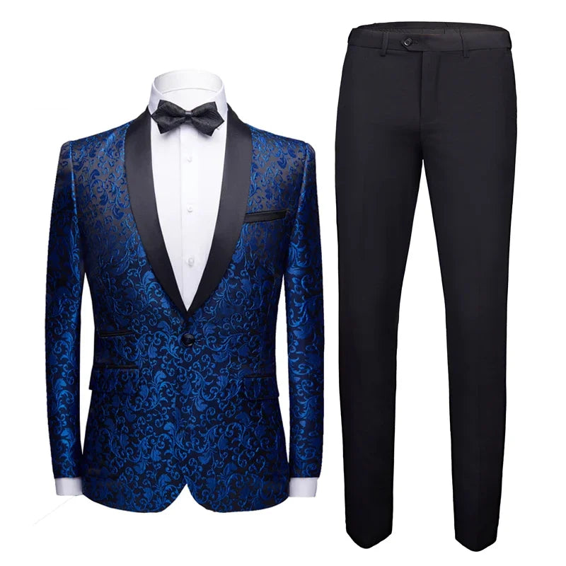 Luxury 2-Piece Slim Fit Suit Set - High-End Custom Blazer & Trousers for Men | Groom Wedding & Party Attire