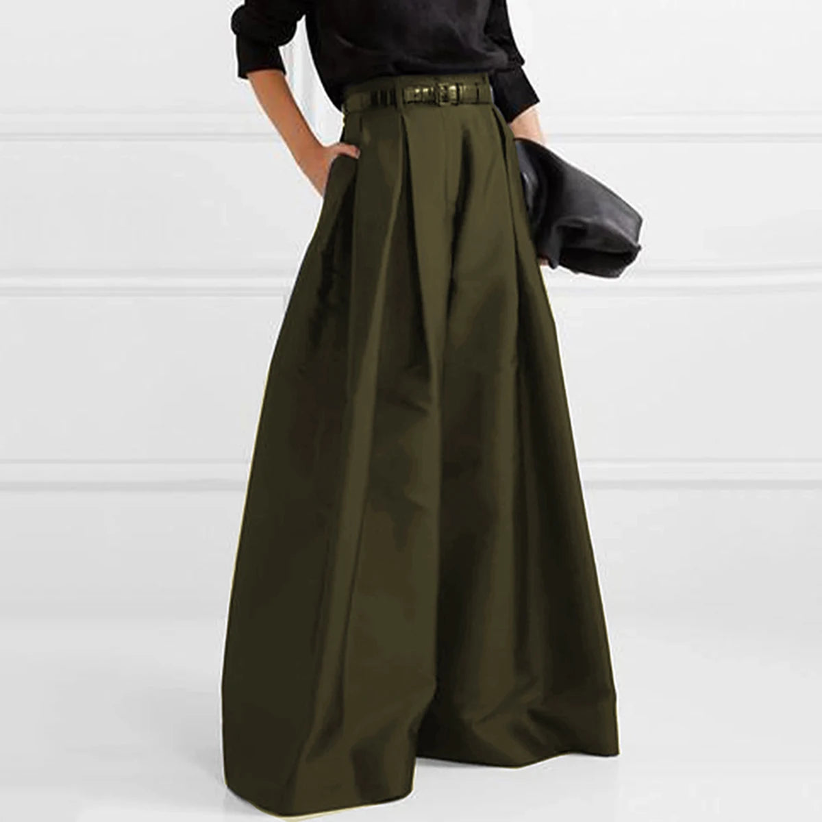 UOOZEE 2024 Women’s Casual High-Waisted Wide Leg Pants – Indie Folk Style