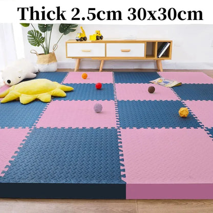 Tatame Baby Play Mat Thick 25mm Baby Activity Gym Play Mats 6PCS 30x30cm Play Mats for Baby Mat Tatames Kids Carpet Puzzle Mat 6PCS 30x30cm-E