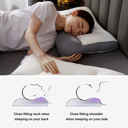 Super Ergonomic Memory Foam Cervical Contour Pillow – Orthopedic Neck & Shoulder Pain Relief