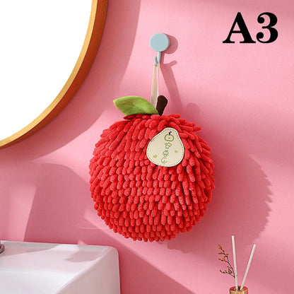 Chenille Hand Towels Wipe Hand Towel Ball With Hanging Loops For Kitchen Bathroom Quick Dry Soft Absorbent Microfiber Handball A3