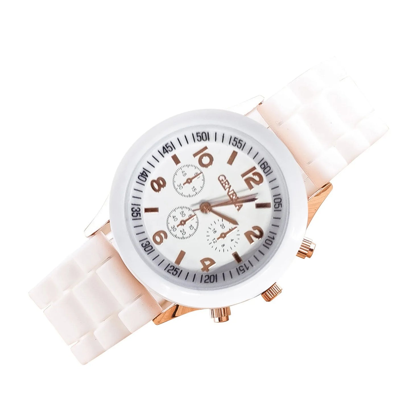 Fashion Women’s White Silicone Jelly Quartz Watch | Stylish Dress Wristwatch, Ideal Gifts for Girls White