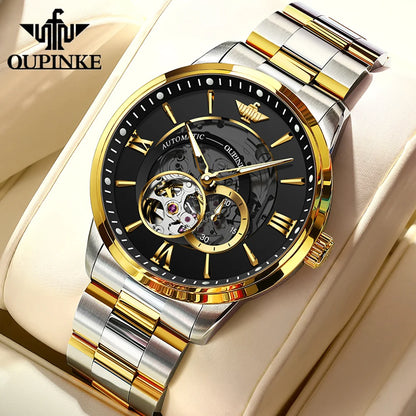 OUPINKE Men's Automatic Watch Japan Movement Waterproof Wristwatch Gold Black United States