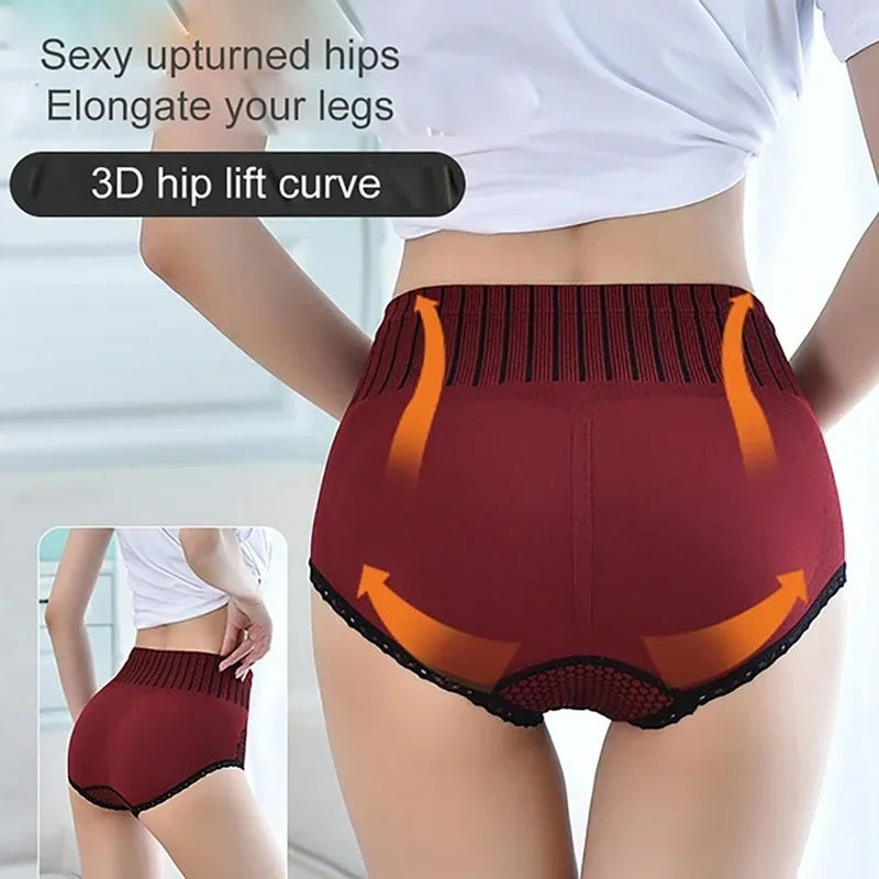 Leak Proof Menstrual Period Panties Briefs High Waist Butt Lifter Polyester Graphene Panties Seamless Underwear for Women