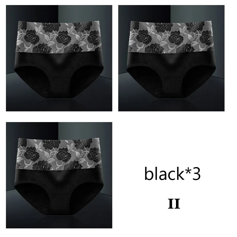 3Pcs/Lot Female Underwear Postpartum Recovery Briefs for Ladies High Waist Panties for Women Sexy Lingeries Plus Size L-5XL NK82-3BK CHINA | 3pcs