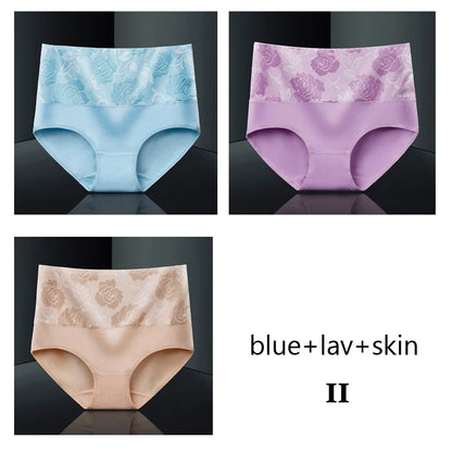 3Pcs/Lot Female Underwear Postpartum Recovery Briefs for Ladies High Waist Panties for Women Sexy Lingeries Plus Size L-5XL NK82-BL-LAV-KH CHINA | 3pcs