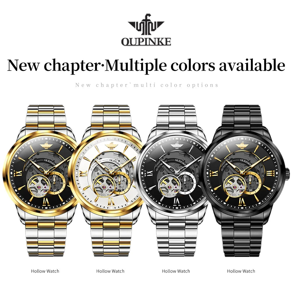 OUPINKE Men's Automatic Watch Japan Movement Waterproof Wristwatch