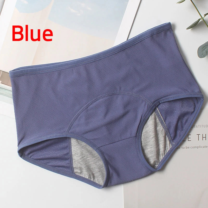 Women Leak Proof Menstrual Period Panties Underwear Physiological Antibacterial Briefs Pants Leakproof Women Period Underwear Blue 1pc