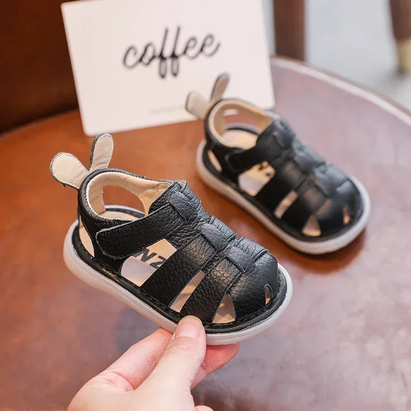 Summer Baby Girls Boys Sandals Infant Toddler Shoes Genuine Leather Soft Bottom Kids Children Beach Sandals Size 14-23