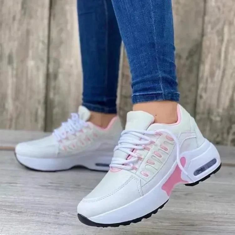 Women's Platform Sneakers | Comfortable Anti-Slip Mesh Running Shoes | Casual Plus Size Zapatillas De Mujer White