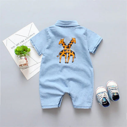 ENENS Newborn Unisex Clothes Polo Jumpsuits Summer Baby Rompers Solid One-pieces 0-24 Months Soft Suits Cotton Clothing Sets