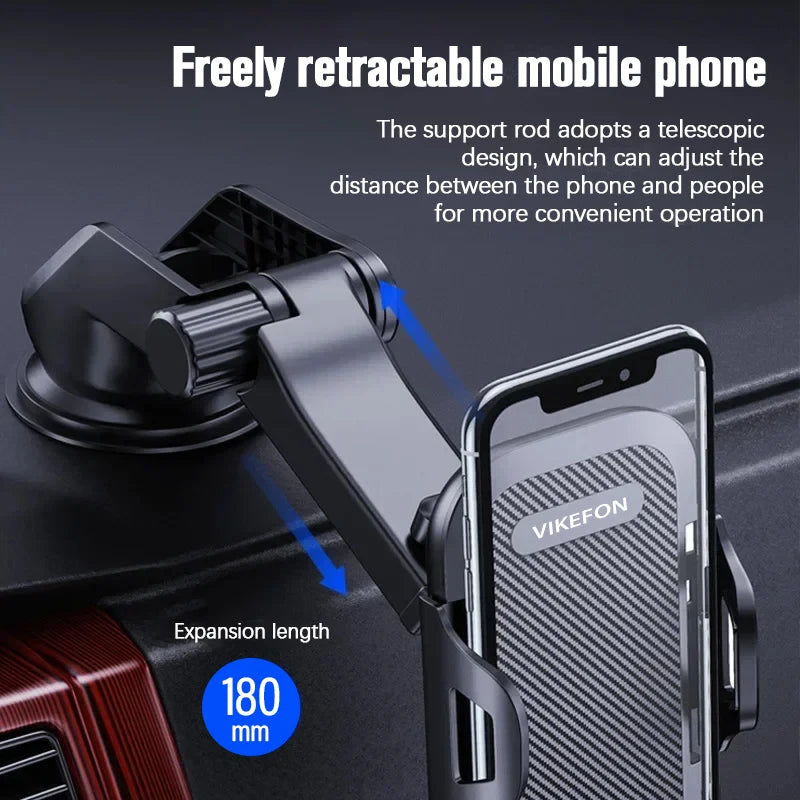 Universal Gravity Car Phone Holder | Suction Cup Mount for iPhone, Samsung, Xiaomi & More