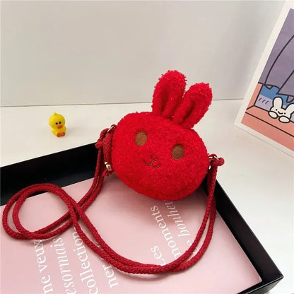 New Cute Little Rabbit Baby Girls Handbags Fashion School Bags for Girls Kids Small Shoulder Lunch Bags Child Girl Backpacks Red