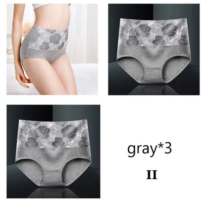 3Pcs/Lot Female Underwear Postpartum Recovery Briefs for Ladies High Waist Panties for Women Sexy Lingeries Plus Size L-5XL NK82-3GY CHINA | 3pcs