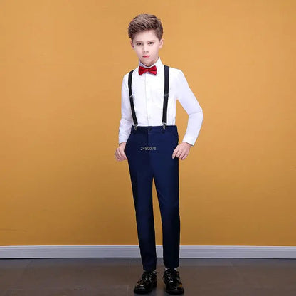 Children's Sky Blue Formal Suit - Flower Boys Wedding Tuxedo for Evening Parties, Graduations, and Special Events SHIRT PANTS 1