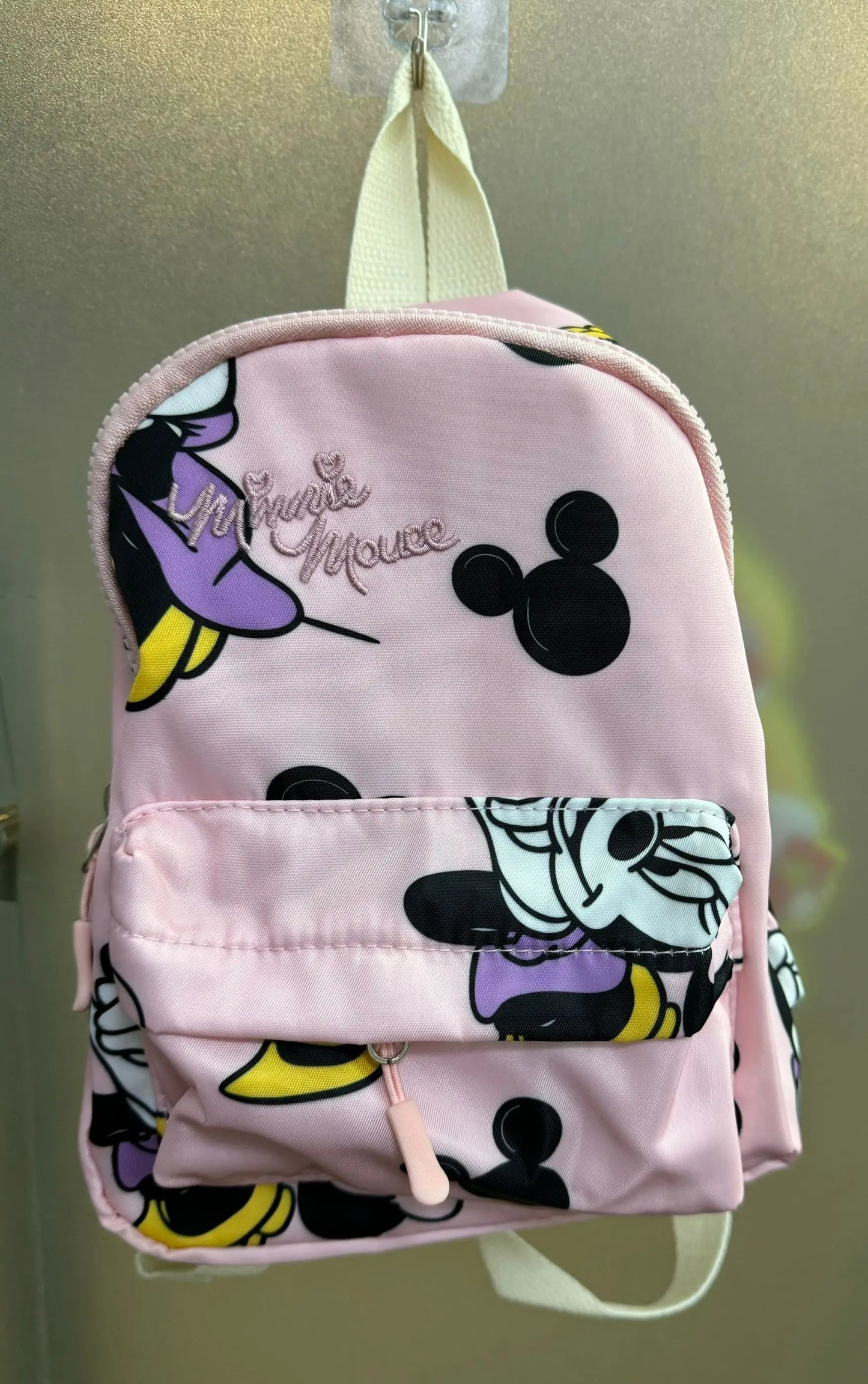 Disney Minnie New Original Fashion Girls Backpack High Quality Large Capacity Cute Children's School Bag Luxury Brand Backpack 19x11x25cm