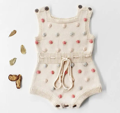 Spring Baby Clothes Girls Romper Autumn Long Sleeve Baby Girl Knit Hollow Out Rompers Baby Jumpsuit Baby Clothes 82037 Khaki