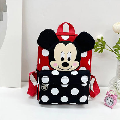 Disney Minnie Mickey Mouse Backpack Children Lovely Schoolbag Cartoon Backpack For Boys Girls Kindergarten Schoolbag Kids Gift A