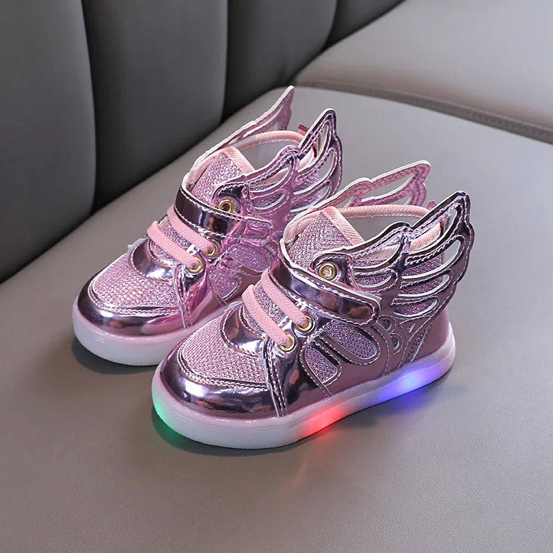 Kids Led Shoes Fashion Glowing Sneaker Children High Top Skate Shoes Boy Girl Non-slip Comfort Casual Shoe Tenis Infantil Menino