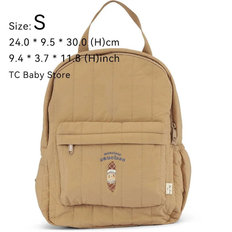 KS Baby Backpack Kids Schoolbag Kindergarten Bags Brand Cherry Lemon Children's Boys Girls Mom Traveling Storage Bag Wholesale S 03 sausage