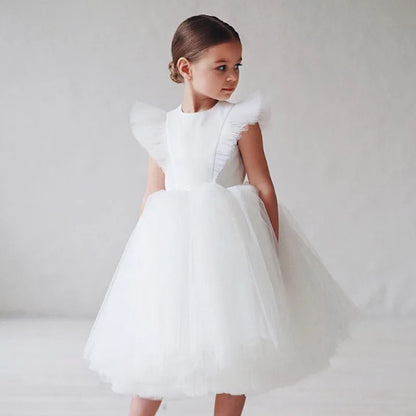 Elegant Princess Tulle Dress for Teenage Girls | Long Lace Wedding & Party Gown for Kids