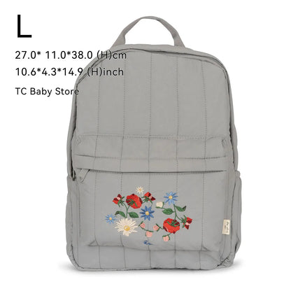 KS Baby Backpack Kids Schoolbag Kindergarten Bags Brand Cherry Lemon Children's Boys Girls Mom Traveling Storage Bag Wholesale L 08 flowers