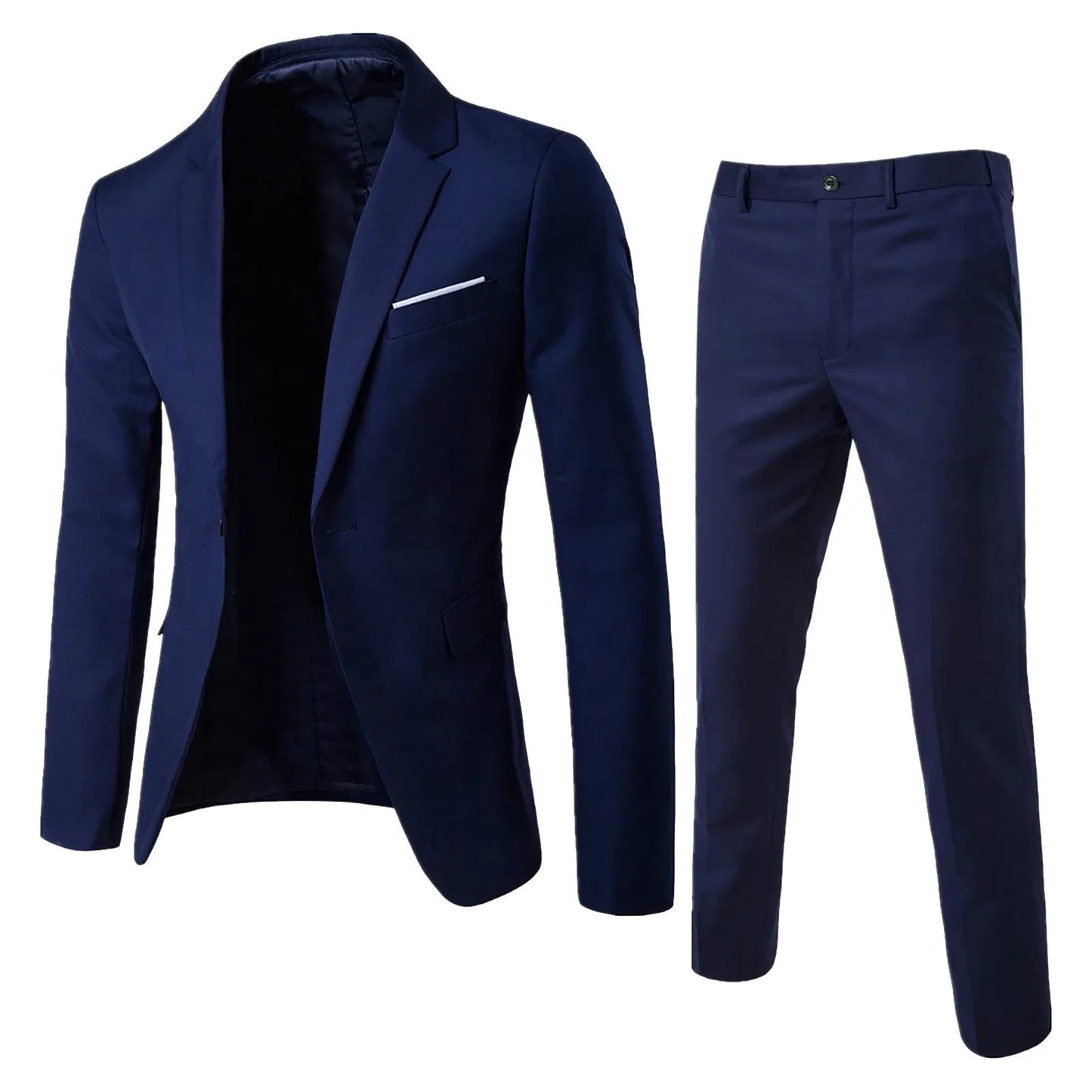 Men's Wedding Suit Elegant Blazer Pant Set Navy United States