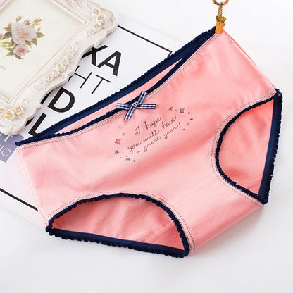 New 5Pcs/Lot Women's Panties Cotton Underwear Plus Size Girls Briefs Calcinha Sexy Lingerie Ladies Panty Female Print Underpant 5pcs zimu xi