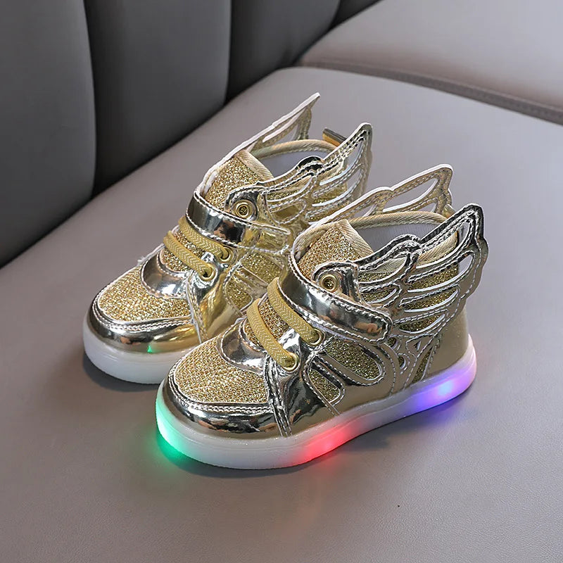 Kids Led Shoes Fashion Glowing Sneaker Children High Top Skate Shoes Boy Girl Non-slip Comfort Casual Shoe Tenis Infantil Menino