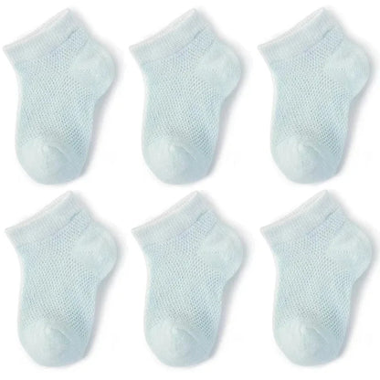 3Pairs/lot Summer Baby Thin Mesh Cotton White Pink Ankle Short Sock for Toddler Kids Boys Girls Breathable Soft Stretch Socks green