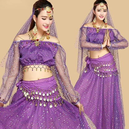 Fashionable Adult Belly Dance Costume Set | Bollywood Inspired Indian Dance Wear | Multiple Piece Options