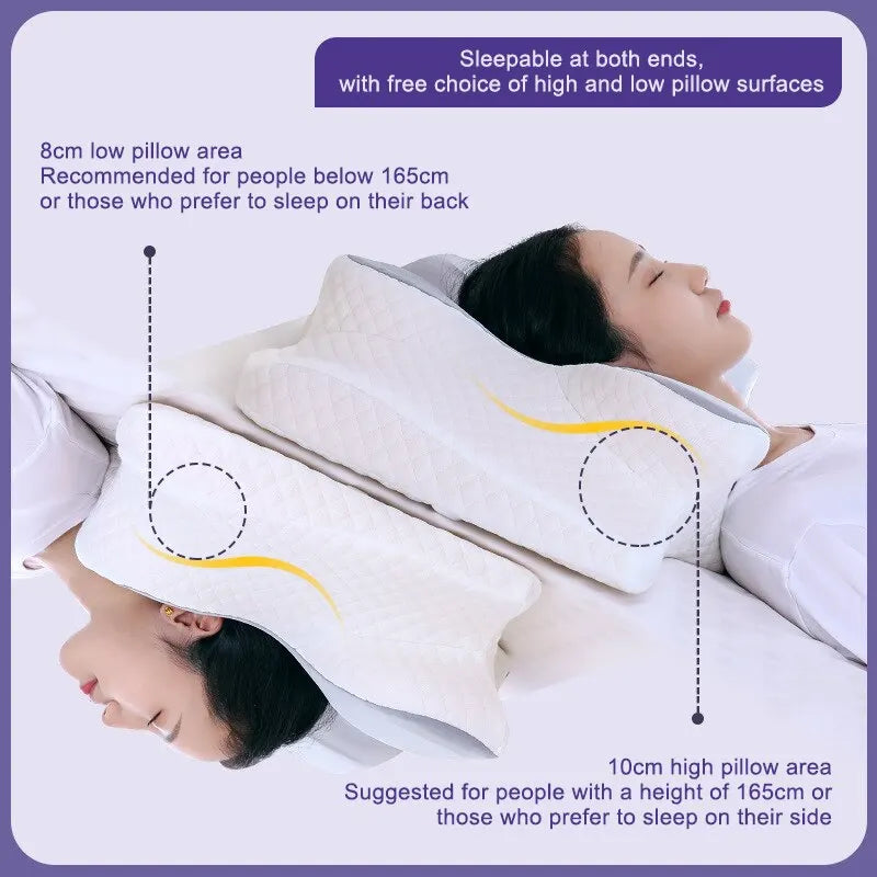 Butterfly-Shaped Memory Foam Cervical Pillow – Orthopedic Neck & Shoulder Support