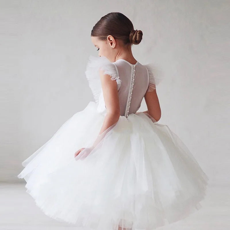 Elegant Princess Tulle Dress for Teenage Girls | Long Lace Wedding & Party Gown for Kids