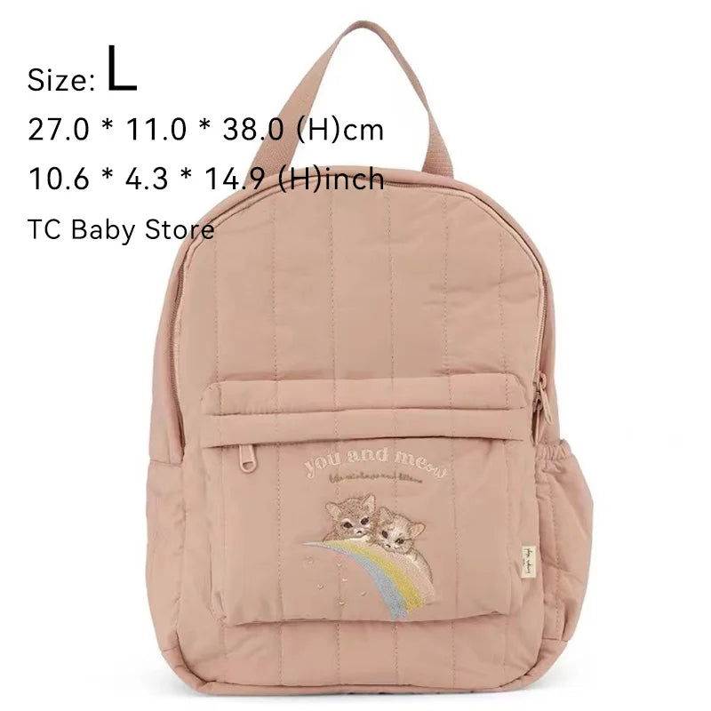 KS Baby Backpack Kids Schoolbag Kindergarten Bags Brand Cherry Lemon Children's Boys Girls Mom Traveling Storage Bag Wholesale L 2201 Cat